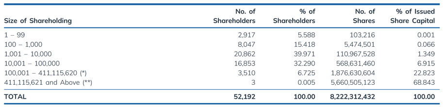 Analysis Of Ordinary Shareholdings